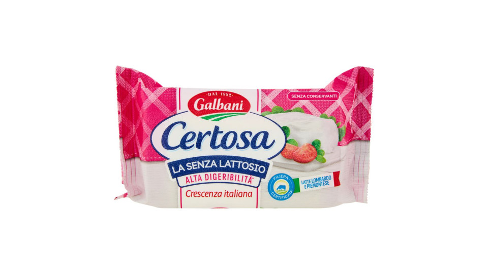Galbani Certosa La Senza Lattosio Crescenza Italiana 165 G