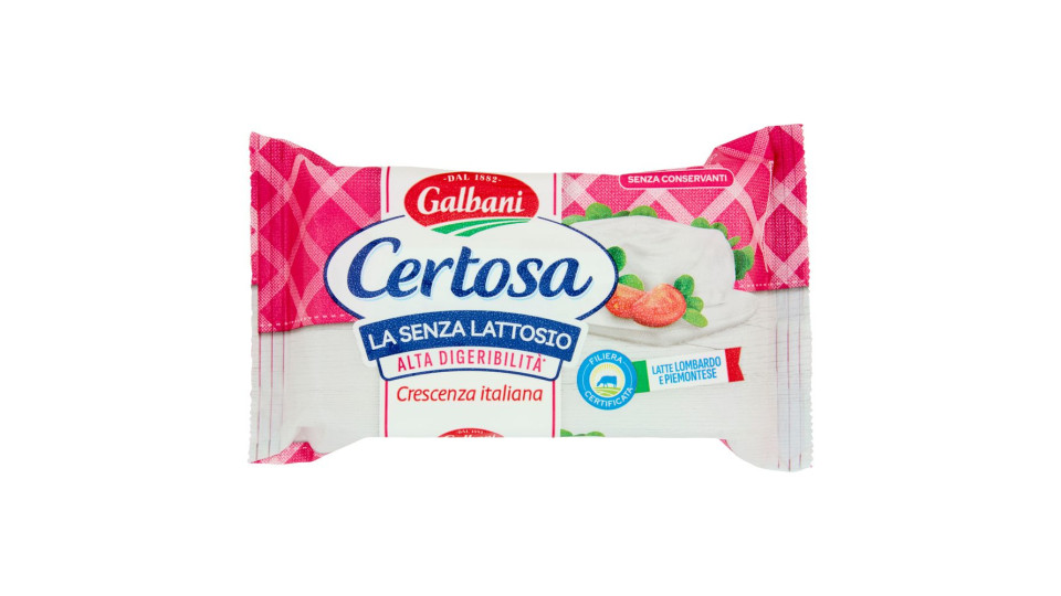 Galbani Certosa La Senza Lattosio Crescenza Italiana 165 G