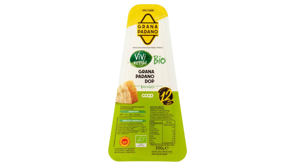 Grana Padano Dop Biologico Oltre 12 Mesi 350 G