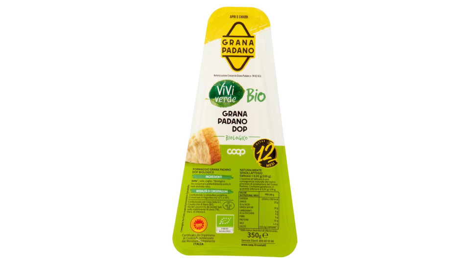 Grana Padano Dop Biologico Oltre 12 Mesi 350 G