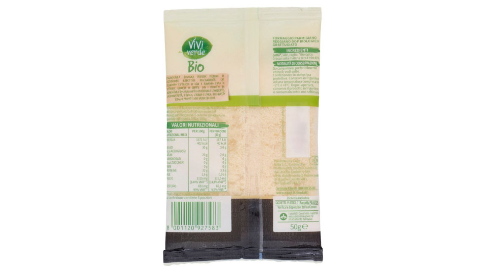 Parmigiano Reggiano Dop Grattugiato Biologico 50 G