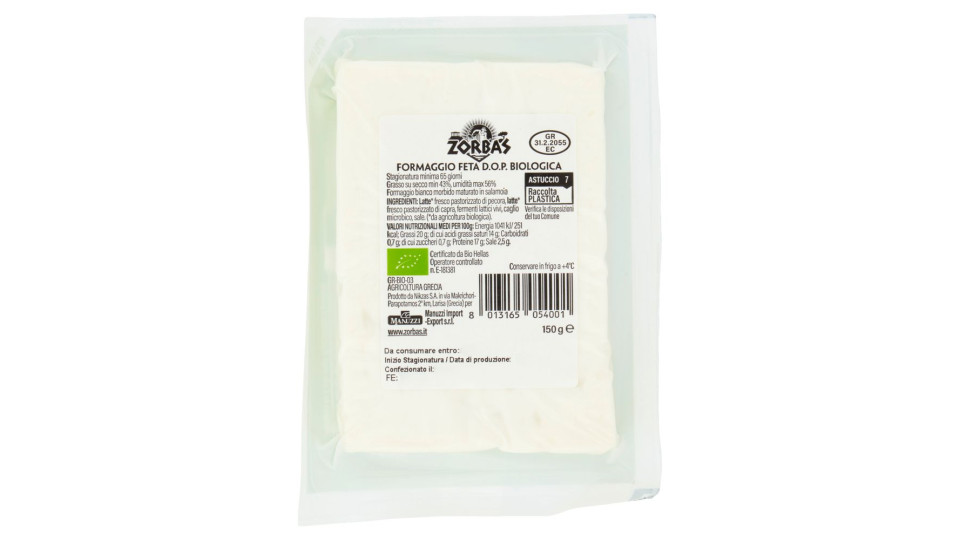 Zorbas Feta Bio 150 G