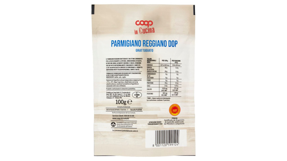 Parmigiano Reggiano Dop Oltre 24 Mesi Armonico Grattugiato 100 G