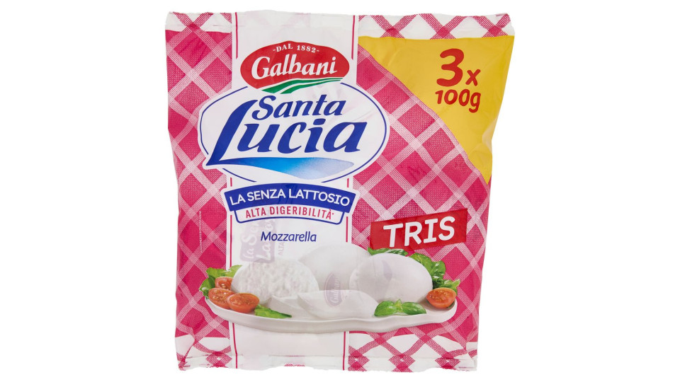 Galbani Santa Lucia Mozzarella Tris La Senza Lattosio 3 X 100 G