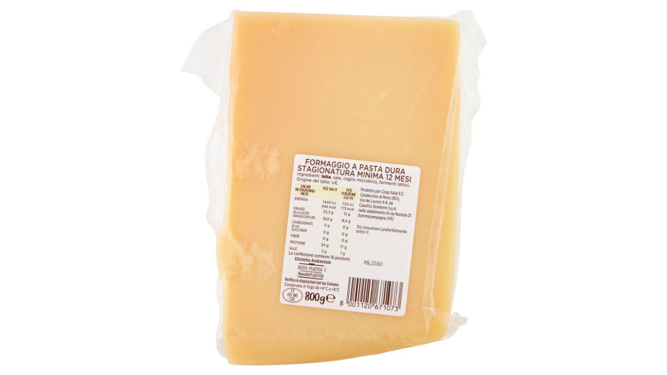 Formaggio A Pasta Dura Stagionatura Minima 12 Mesi 800 G