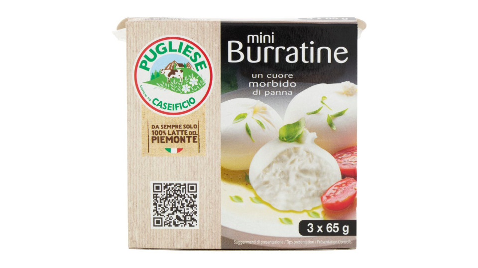 Caseificio Pugliese Mini Burratine 3 X 65 G