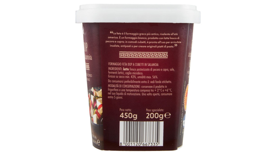 Feta Dop A Cubetti In Salamoia 450 G