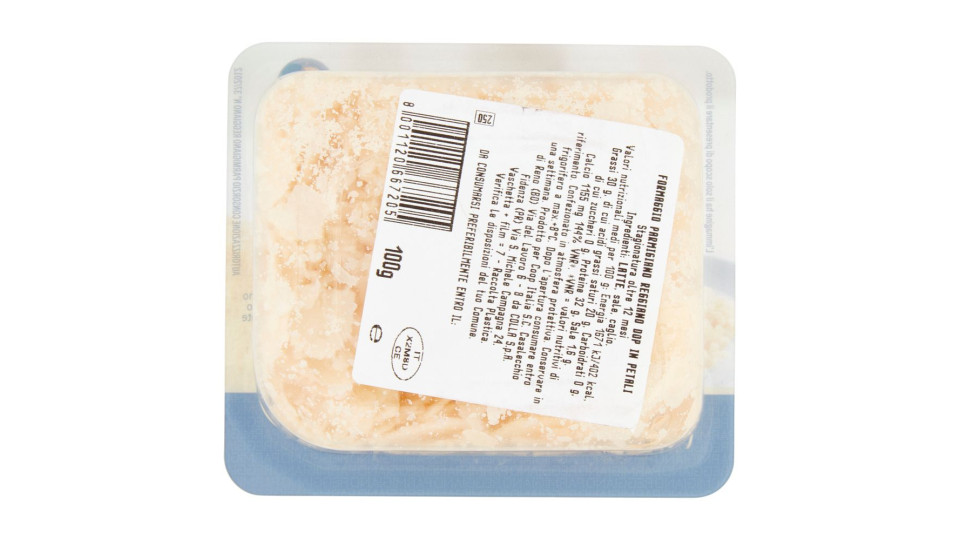 Parmigiano Reggiano Dop In Petali Stagionatura Oltre 12 Mesi 100 G