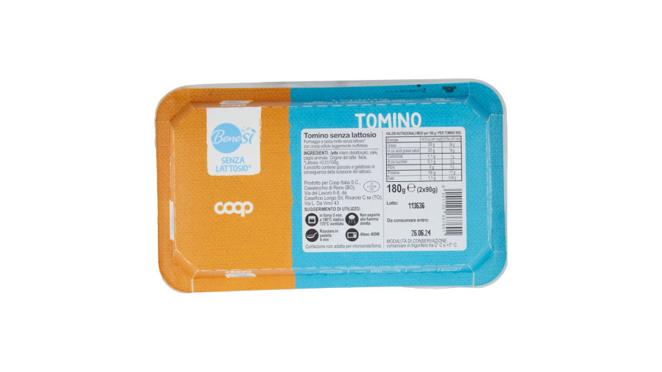 Tomino Senza Lattosio* 2 X 90 G