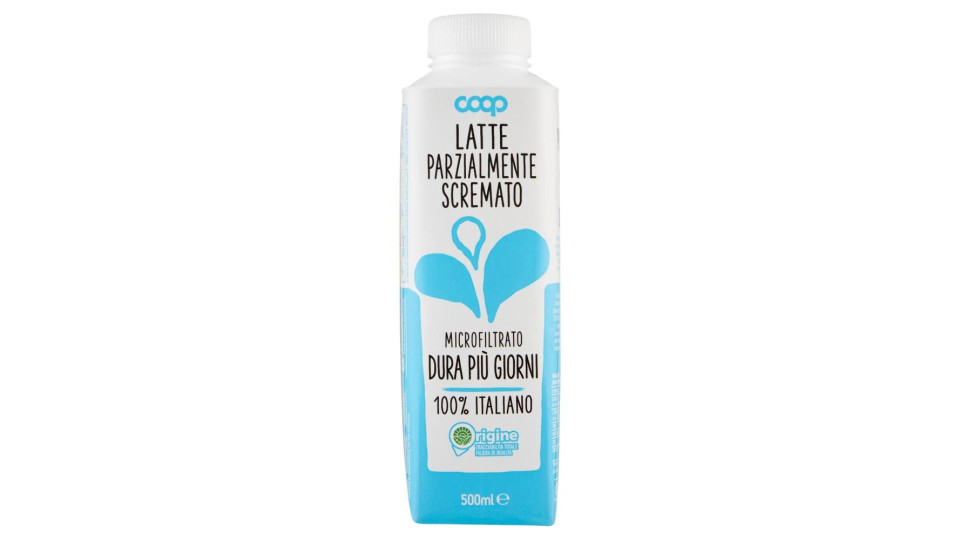 Latte Parzialmente Scremato Microfiltrato Dura Più Giorni 500 Ml