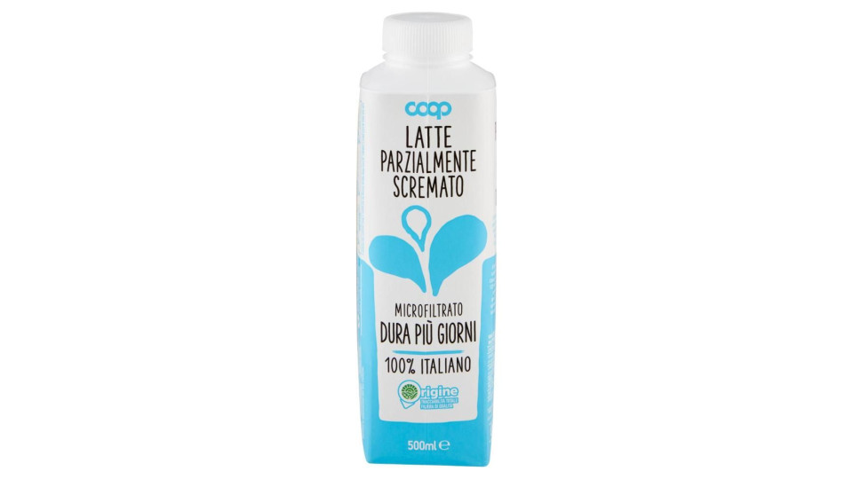 Latte Parzialmente Scremato Microfiltrato Dura Più Giorni 500 Ml