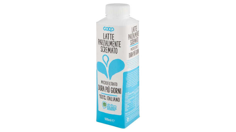 Latte Parzialmente Scremato Microfiltrato Dura Più Giorni 500 Ml