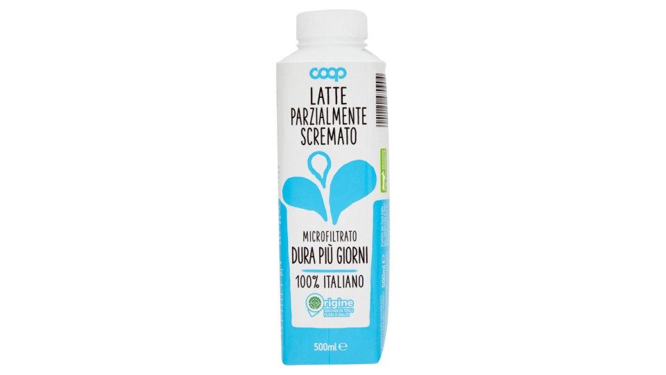 Latte Parzialmente Scremato Microfiltrato Dura Più Giorni 500 Ml