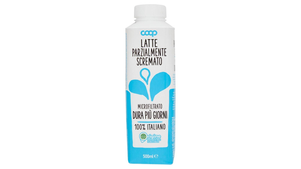 Latte Parzialmente Scremato Microfiltrato Dura Più Giorni 500 Ml