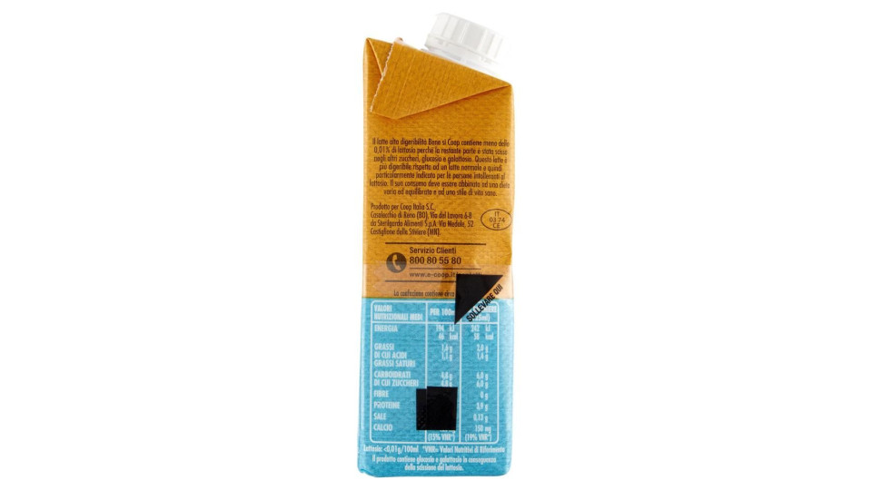 Senza Lattosio* Alta Digeribilità Latte Parzialmente Scremato Uht A Lunga Conservazione 3 X 250 Ml