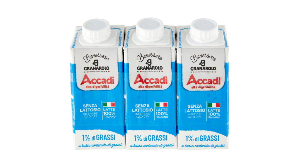 Accadì Benessere Senza Lattosio 1% Di Grassi 3 X 200 Ml