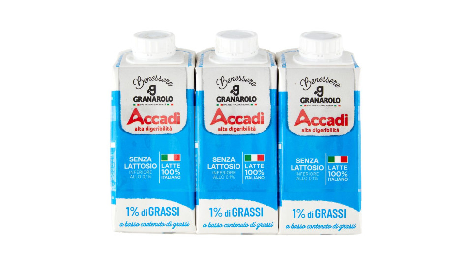 Accadì Benessere Senza Lattosio 1% Di Grassi 3 X 200 Ml
