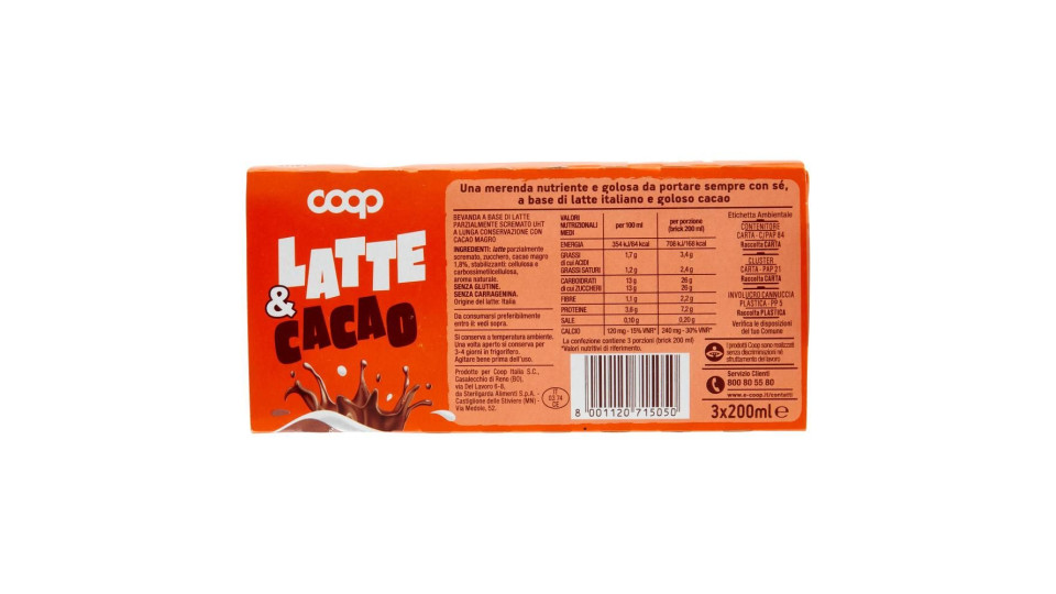 Latte & Cacao 3 X 200 Ml