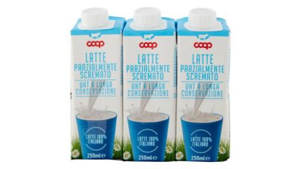 Latte Parzialmente Scremato Uht A Lunga Conservazione 3 X 250 Ml