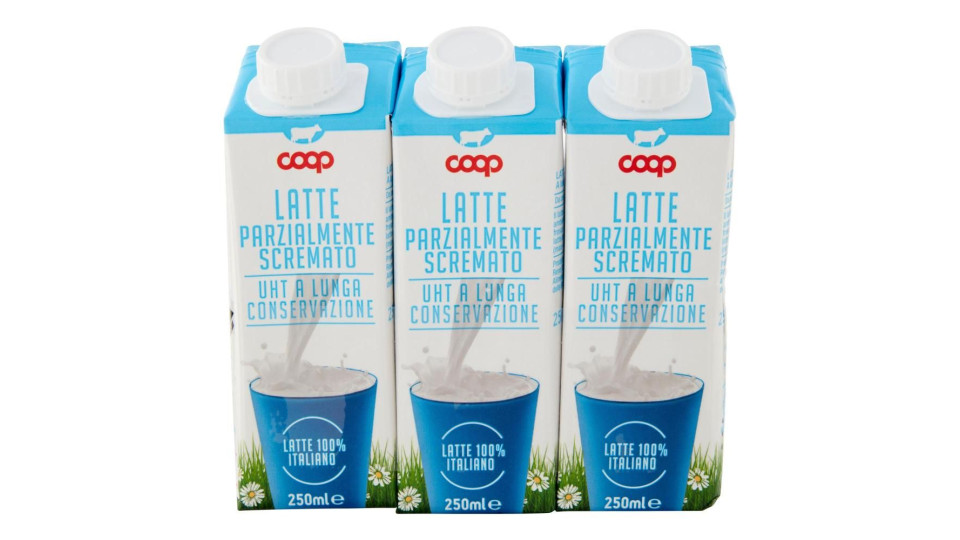 Latte Parzialmente Scremato Uht A Lunga Conservazione 3 X 250 Ml