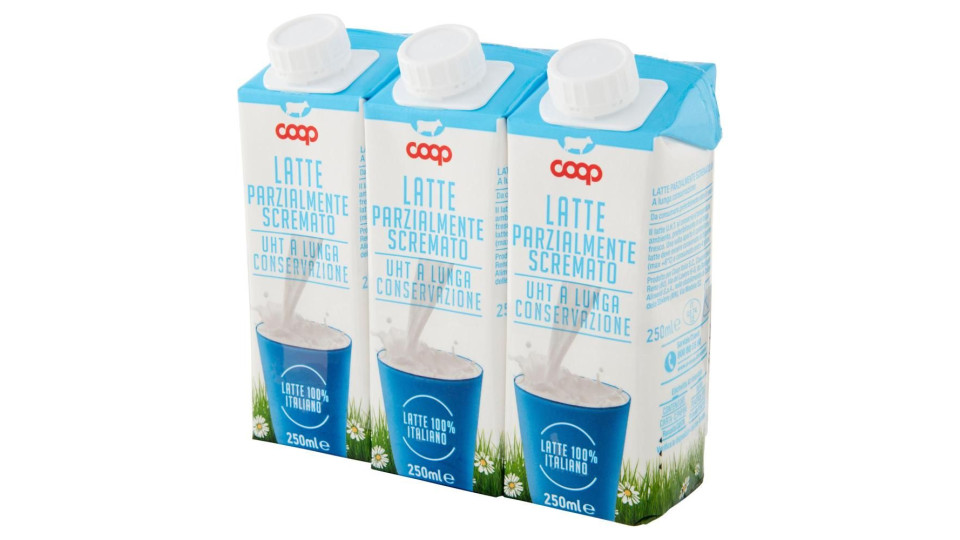 Latte Parzialmente Scremato Uht A Lunga Conservazione 3 X 250 Ml