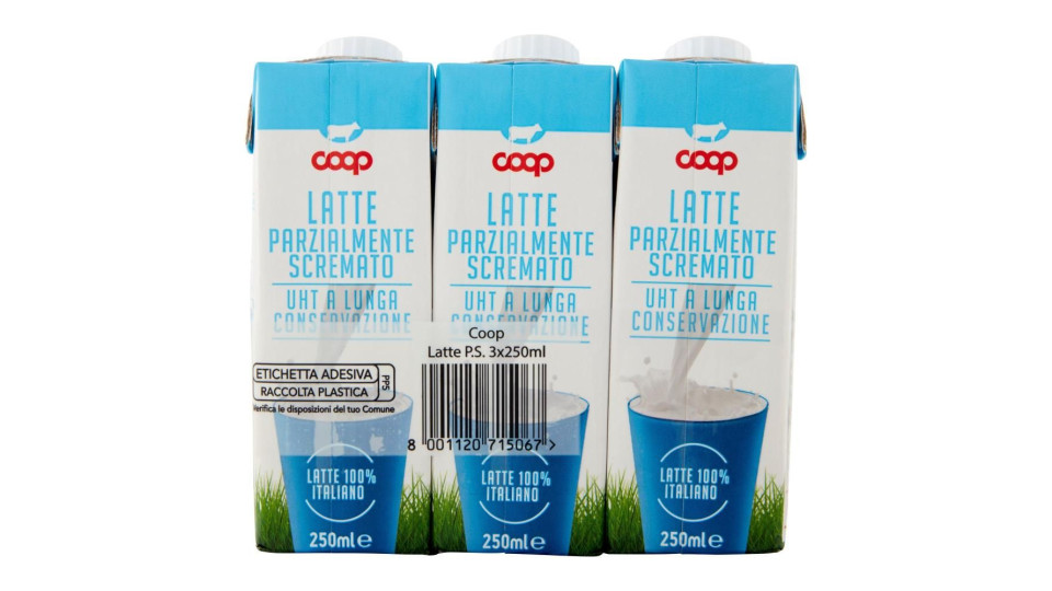Latte Parzialmente Scremato Uht A Lunga Conservazione 3 X 250 Ml