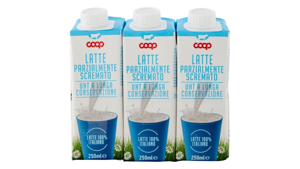 Latte Parzialmente Scremato Uht A Lunga Conservazione 3 X 250 Ml