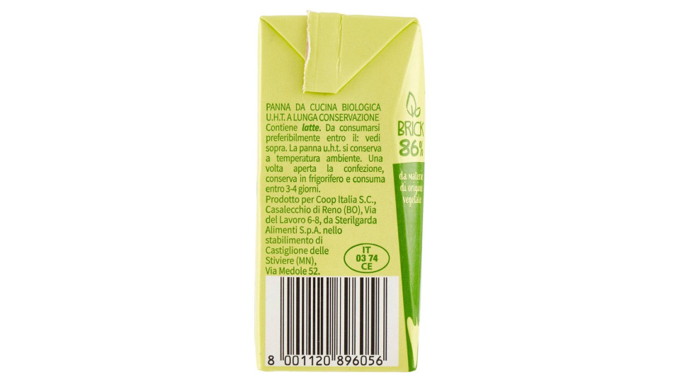 Panna Da Cucina Biologica 200 Ml