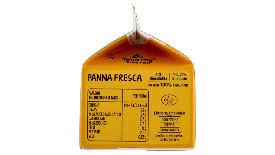 Panna Fresca Senza Lattosio* 250 Ml