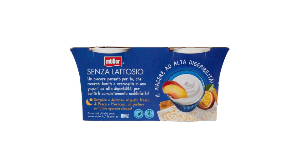 Müller Senza Lattosio Yogurt Cremoso Pesca&maracuja In Pezzi 2 X 125 G