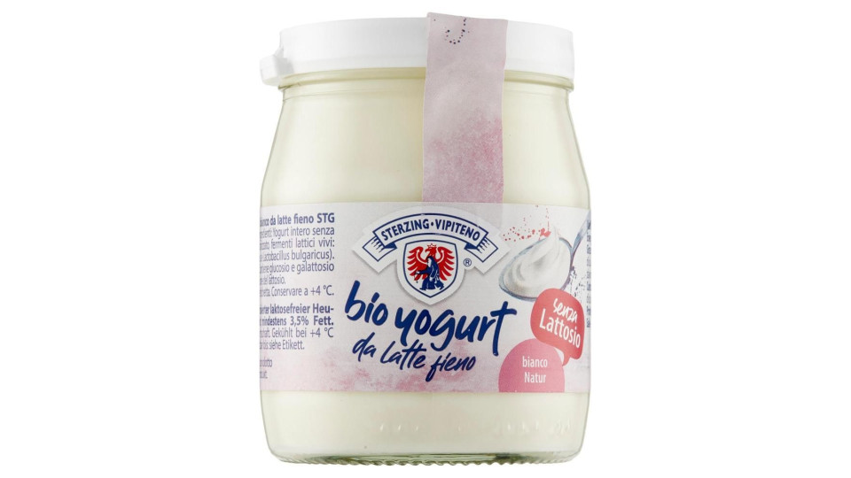 Sterzing Vipiteno Bio Yogurt Da Latte Fieno Bianco Senza Lattosio 150 G