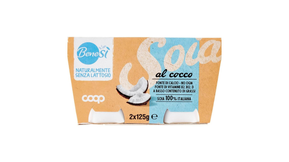 Naturalmente Senza Lattosio Soia Al Cocco 2 X 125 G
