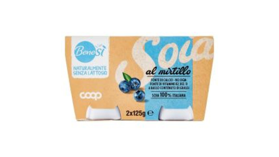 Naturalmente Senza Lattosio Soia Al Mirtillo 2 X 125 G