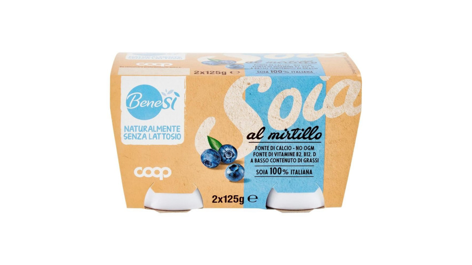 Naturalmente Senza Lattosio Soia Al Mirtillo 2 X 125 G