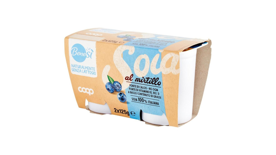 Naturalmente Senza Lattosio Soia Al Mirtillo 2 X 125 G