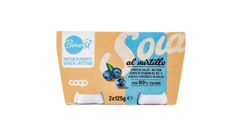 Naturalmente Senza Lattosio Soia Al Mirtillo 2 X 125 G