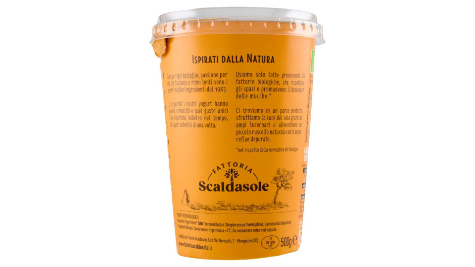 Fattoria Scaldasole Bianco Intero Yogurt Biologico 500 G