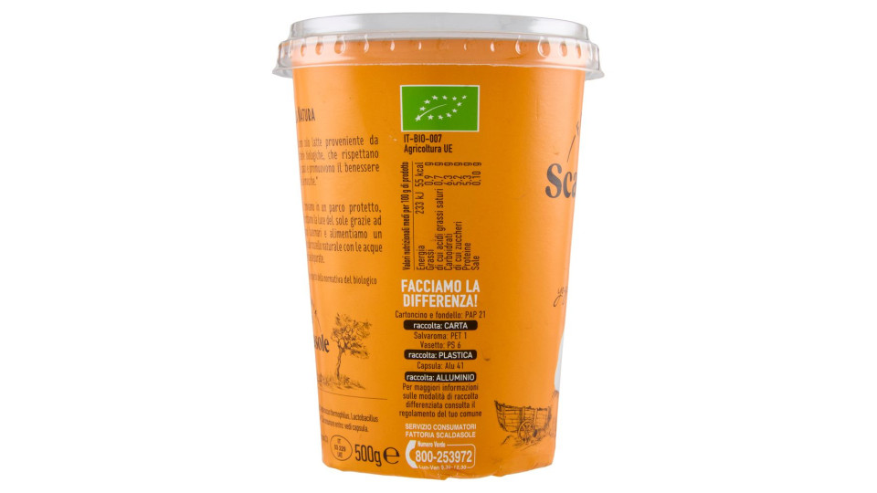 Fattoria Scaldasole Bianco Magro Yogurt Biologico 500 G