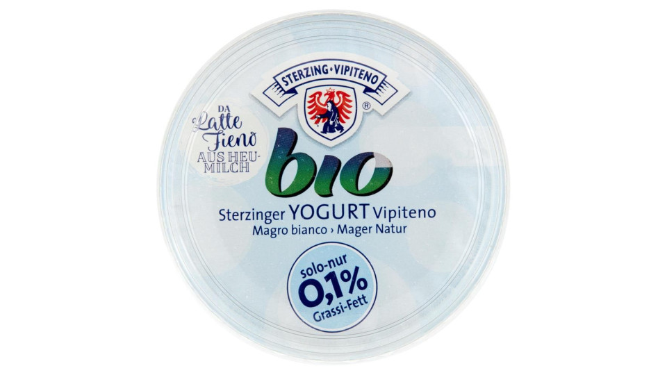 Sterzing Vipiteno Bio Yogurt Da Latte Fieno Magro Bianco 500 G