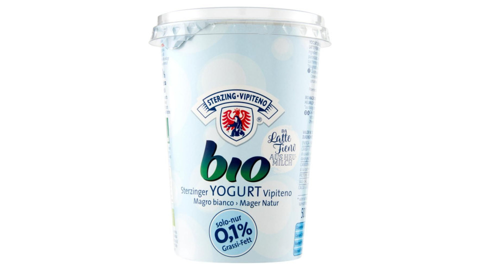 Sterzing Vipiteno Bio Yogurt Da Latte Fieno Magro Bianco 500 G