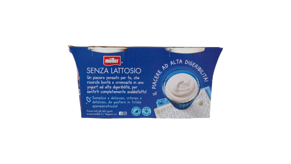 Müller Senza Lattosio Yogurt Cremoso Bianco 2 X 125 G