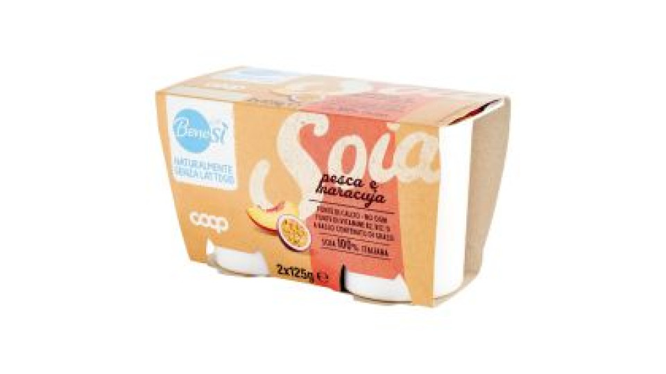 Naturalmente Senza Lattosio Soia Pesca E Maracuja 2 X 125 G