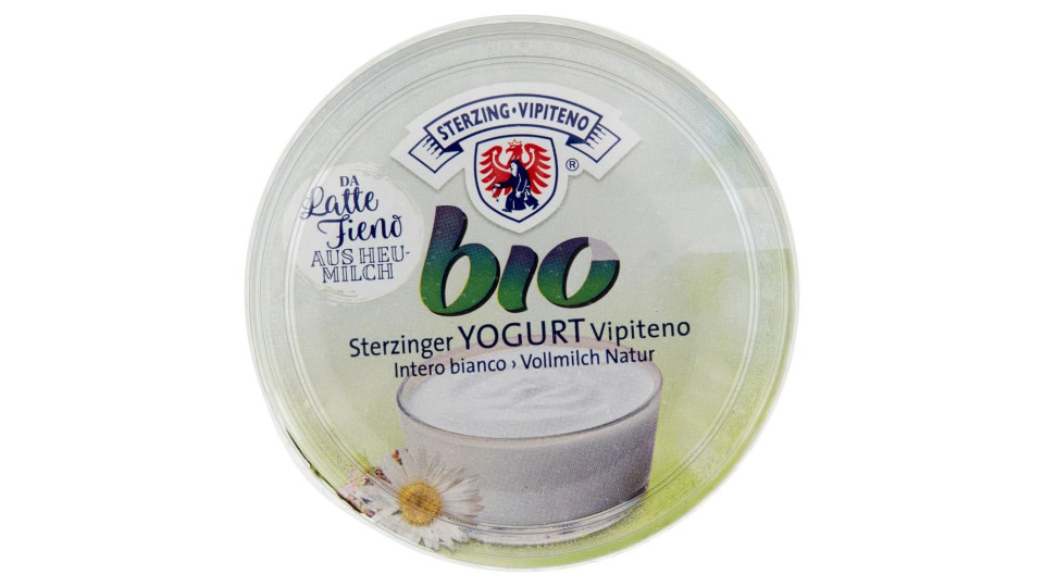 Sterzing Vipiteno Bio Yogurt Da Latte Fieno Intero Bianco 500 G