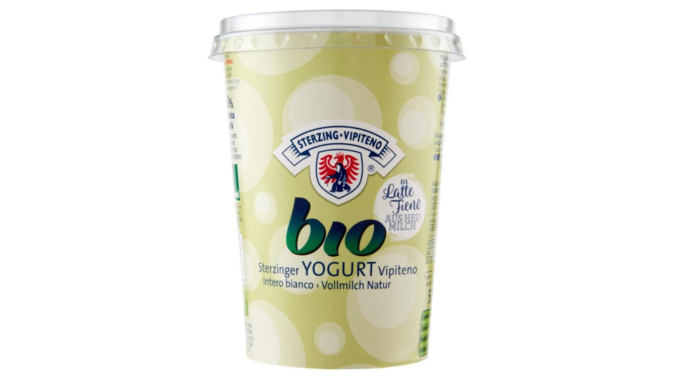 Sterzing Vipiteno Bio Yogurt Da Latte Fieno Intero Bianco 500 G