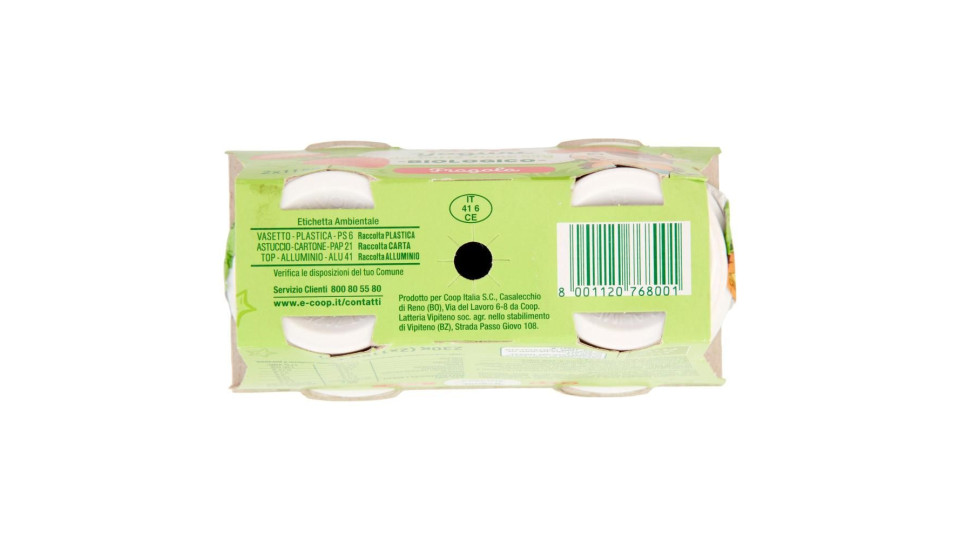 Yogurt Da Latte Fieno Stg Biologico Fragola 2 X 115 G