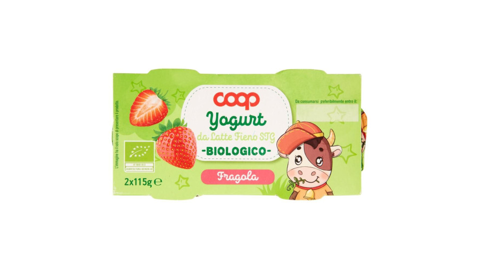 Yogurt Da Latte Fieno Stg Biologico Fragola 2 X 115 G