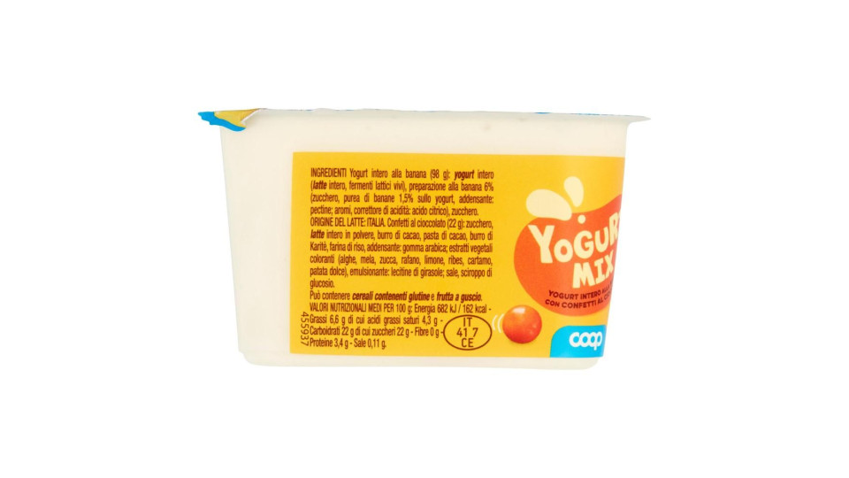 Yogurt Mix Yogurt Intero Alla Banana Con Confetti Al Cioccolato 120 G