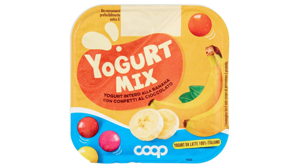 Yogurt Mix Yogurt Intero Alla Banana Con Confetti Al Cioccolato 120 G
