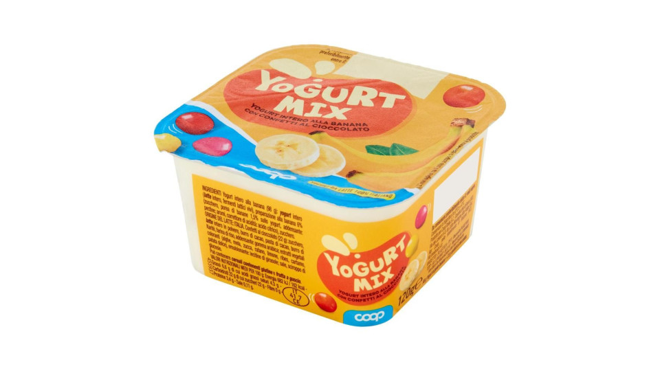 Yogurt Mix Yogurt Intero Alla Banana Con Confetti Al Cioccolato 120 G