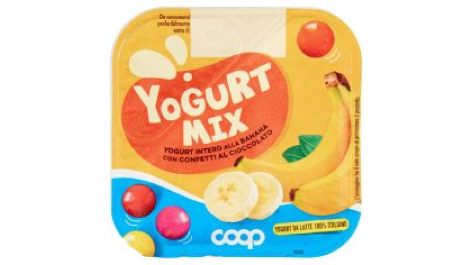 Yogurt Mix Yogurt Intero Alla Banana Con Confetti Al Cioccolato 120 G